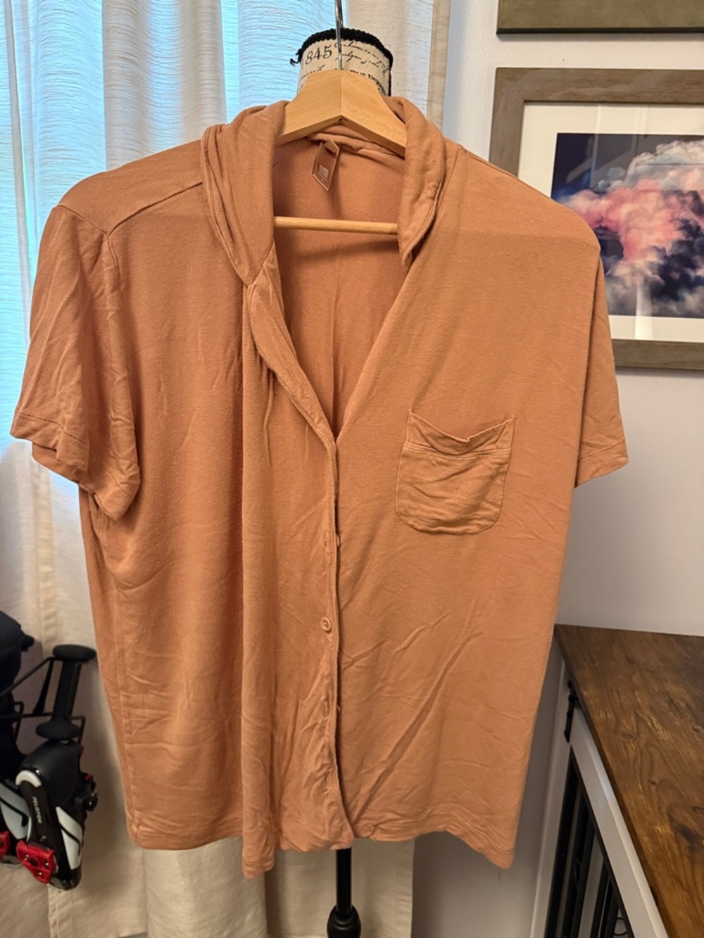 SKIMS Short-Sleeve Button-Down Pajama Set